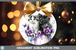 GorgeousCats Purple Drips Ornament design.