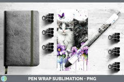 GorgeousCats Purple Drips Pen Wrap design.