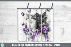 GorgeousCats Purple Drips Tumbler design.