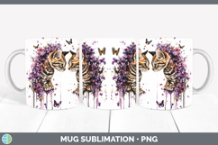 GorgeousCats Purple Drips Mug Wrap design.