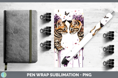 GorgeousCats Purple Drips Pen Wrap design.
