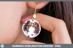 GorgeousCats Purple Drips Round Earrings design.
