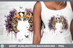 GorgeousCats Purple Drips Shirt design.