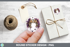 GorgeousCats Purple Drips Stickers design.
