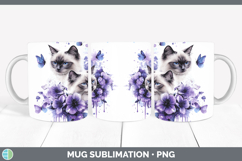 GorgeousCats Purple Drips Mug Wrap design.