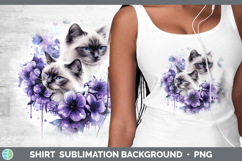 GorgeousCats Purple Drips Shirt design.