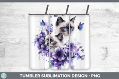 GorgeousCats Purple Drips Tumbler design.