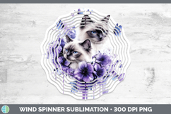 GorgeousCats Purple Drips Wind Spinner design.