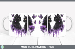GorgeousCats Purple Drips Mug Wrap design.