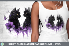 GorgeousCats Purple Drips Shirt design.