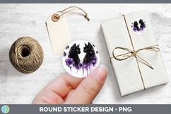 GorgeousCats Purple Drips Stickers design.