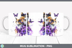 GorgeousCats Purple Drips Mug Wrap design.