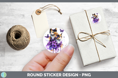 GorgeousCats Purple Drips Stickers design.