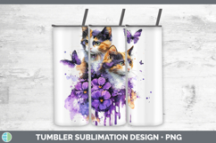 GorgeousCats Purple Drips Tumbler design.