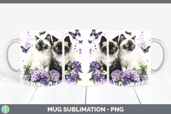 GorgeousCats Purple Drips Mug Wrap design.