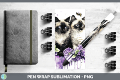 GorgeousCats Purple Drips Pen Wrap design.