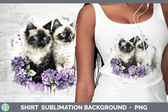 GorgeousCats Purple Drips Shirt design.