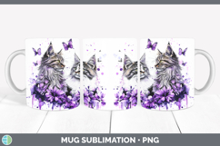GorgeousCats Purple Drips Mug Wrap design.
