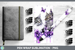 GorgeousCats Purple Drips Pen Wrap design.