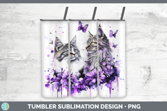 GorgeousCats Purple Drips Tumbler design.