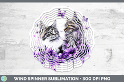 GorgeousCats Purple Drips Wind Spinner design.