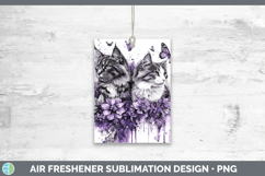 GorgeousCats Purple Drips Air Freshener design.