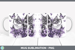 GorgeousCats Purple Drips Mug Wrap design.