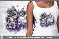 GorgeousCats Purple Drips Shirt design.