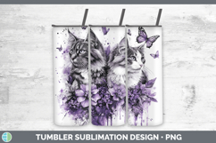 GorgeousCats Purple Drips Tumbler design.
