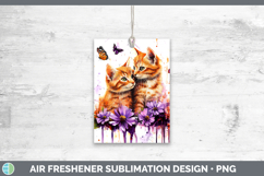 GorgeousCats Purple Drips Air Freshener design.