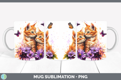 GorgeousCats Purple Drips Mug Wrap design.