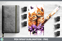 GorgeousCats Purple Drips Pen Wrap design.