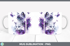 GorgeousCats Purple Drips Mug Wrap design.