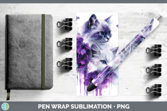 GorgeousCats Purple Drips Pen Wrap design.