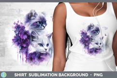GorgeousCats Purple Drips Shirt design.