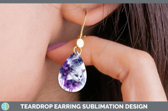 GorgeousCats Purple Drips Teardrop Earrings design.