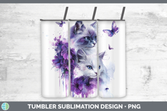 GorgeousCats Purple Drips Tumbler design.