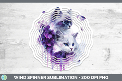 GorgeousCats Purple Drips Wind Spinner design.