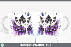 GorgeousCats Purple Drips Mug Wrap design.