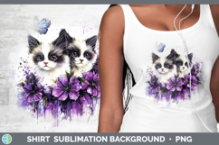 GorgeousCats Purple Drips Shirt design.