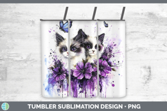 GorgeousCats Purple Drips Tumbler design.
