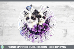 GorgeousCats Purple Drips Wind Spinner design.