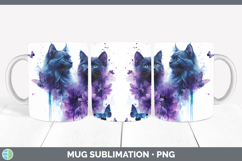 GorgeousCats Purple Drips Mug Wrap design.