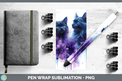 GorgeousCats Purple Drips Pen Wrap design.