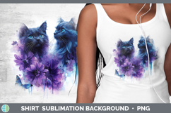 GorgeousCats Purple Drips Shirt design.
