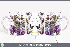 GorgeousCats Purple Drips Mug Wrap design.