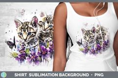 GorgeousCats Purple Drips Shirt design.