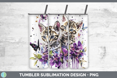 GorgeousCats Purple Drips Tumbler design.