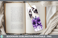 GorgeousCats Purple Drips Bookmark design.