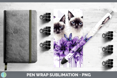 GorgeousCats Purple Drips Pen Wrap design.
